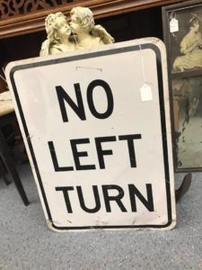 No Left Turn Sign